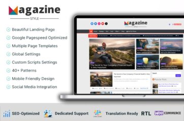 magazine style wp theme